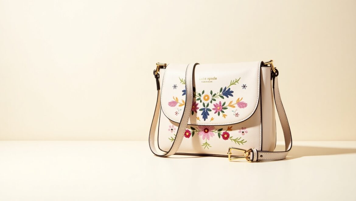 reegan botanical embroidered medium shoulder bag