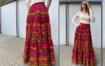 1940 skirt flamenco style tiered statement skirt