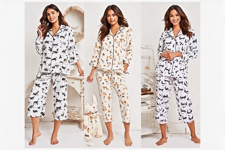 100% Cotton Capri Pajama Sets with Dogs on Them: The Ultimate Comfort for Dog Lovers