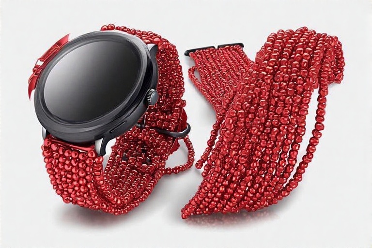 Elevate Your Style with a 20mm Samsung Red Beaded Watch Band