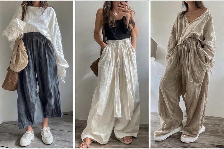 dreamy drape baggy wide leg
