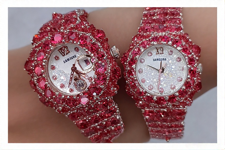 20mm samsung red crystal watch jewelry