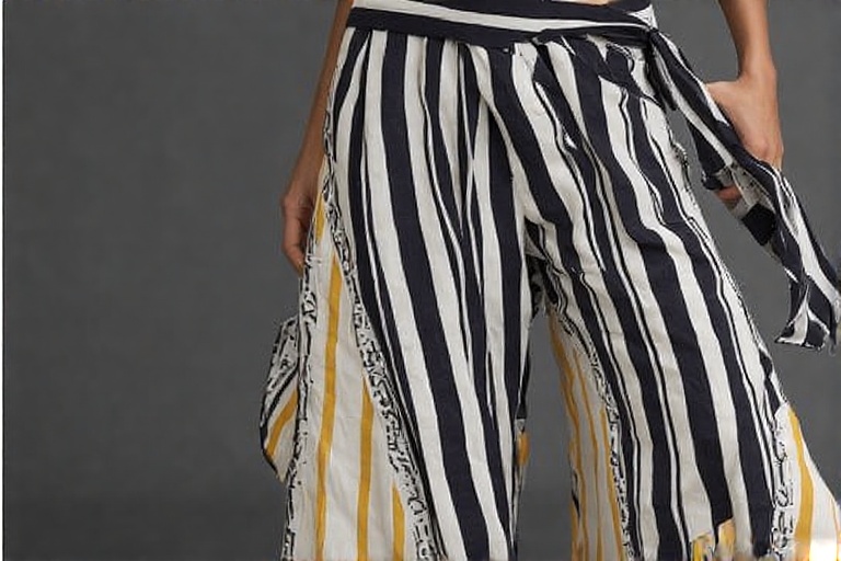 Thin Striped Cotton Two Tone Fisherman Capri Wrap Pants: A Comprehensive Guide
