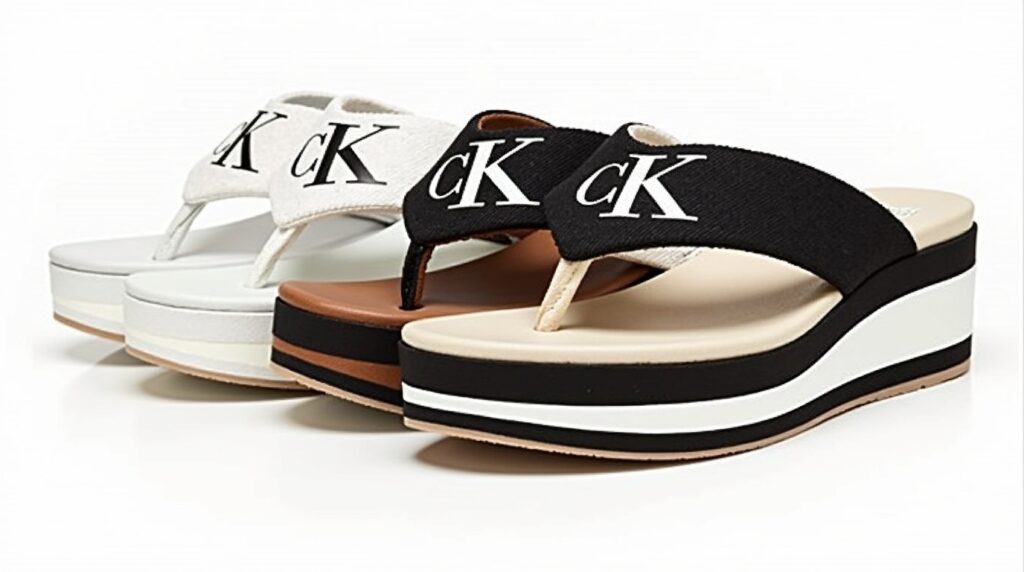 Calvin Klein Women's Meena Logo Platform Flip-Flop Sandals